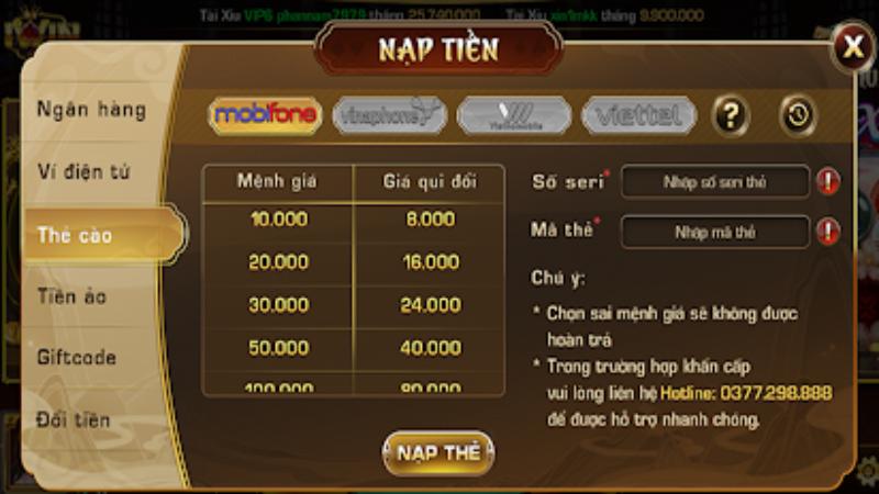 nap tien iwin 2 Nạp tiền Iwin bằng hình thức ví điện tử siêu tiện lợi